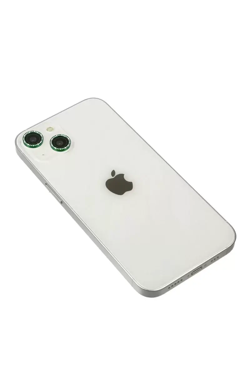 Newface Apple İphone 14 Diamond Kamera Lens - Yeşil