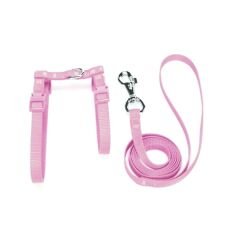Kedi Göğüs Bel Tasması Dokuma 22/36 cm Pembe