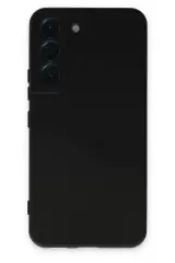 Newface Samsung Galaxy S22 Kılıf Nano İçi Kadife Silikon - Siyah