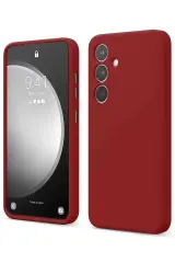 Newface Samsung Galaxy S24 Fe Kılıf First Silikon - Kırmızı