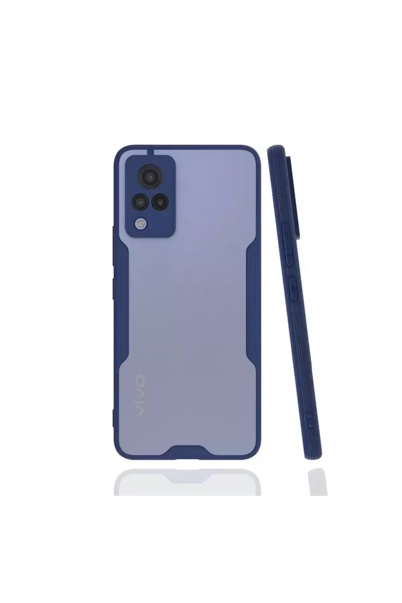 Newface Vivo V21 Kılıf Platin Silikon - Lacivert