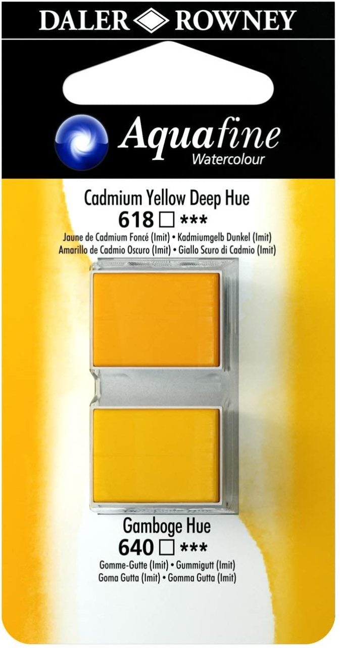 Sulu Boya Tablet 2'li Cadmium Yellow Deep Hue/Gamboge Hue