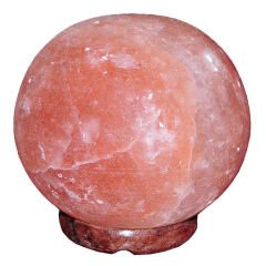 Küre Şekilli Doğal Himalaya Kaya Tuzu Lambası Kablolu Ampullü Pembe 3-4 Kg