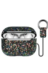 Onegif Airpods 3 (3.nesil) Bright Simli Airpods Kapak - Siyah