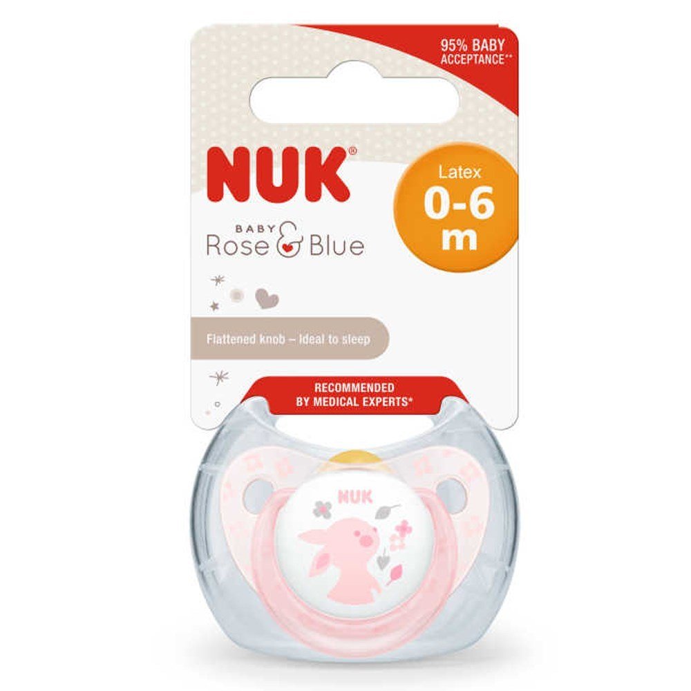 Nuk Baby Rose Kauçuk Kutulu Emzik No:1 (0+ Ay)