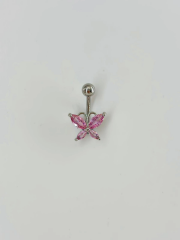 Kelebek Detaylı Göbek Piercing