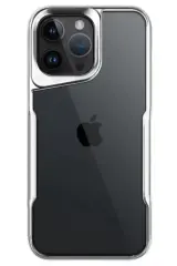Newface İphone 15 Pro Max Kılıf Boyi Silikon Kapak - Gümüş