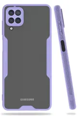 Newface Samsung Galaxy A22 Kılıf Platin Silikon - Lila