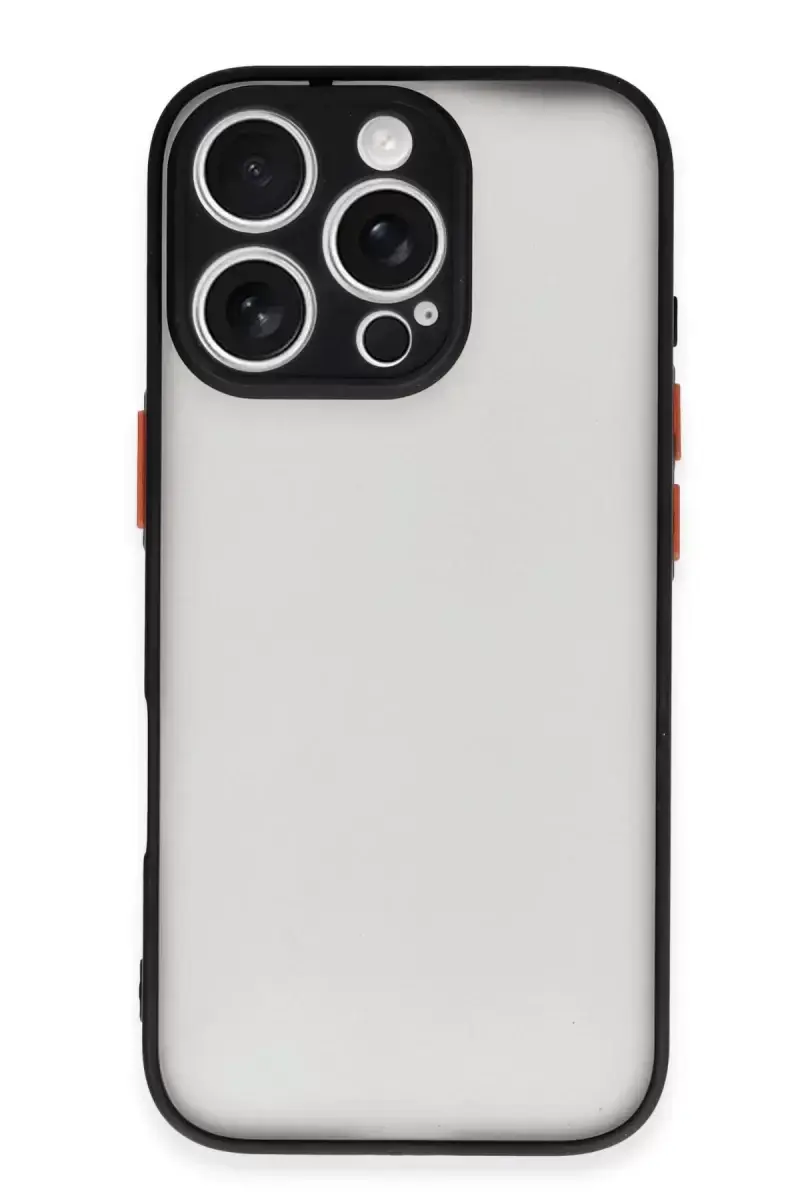 Newface Apple İphone 16 Pro Max Kılıf Montreal Silikon Kapak - Siyah