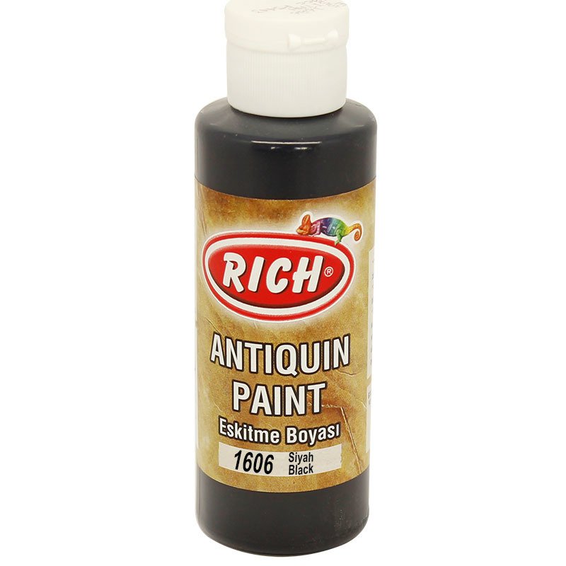 Akrilik Eskitme Boyası 70cc Siyah N:1606