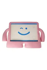 Newface Samsung Galaxy Tab A9 Kılıf Karakter Tablet Silikon - Açık Pembe