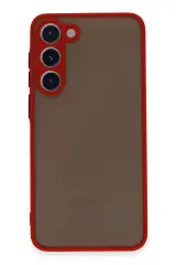 Newface Samsung Galaxy S23 Plus Kılıf Montreal Silikon Kapak - Kırmızı