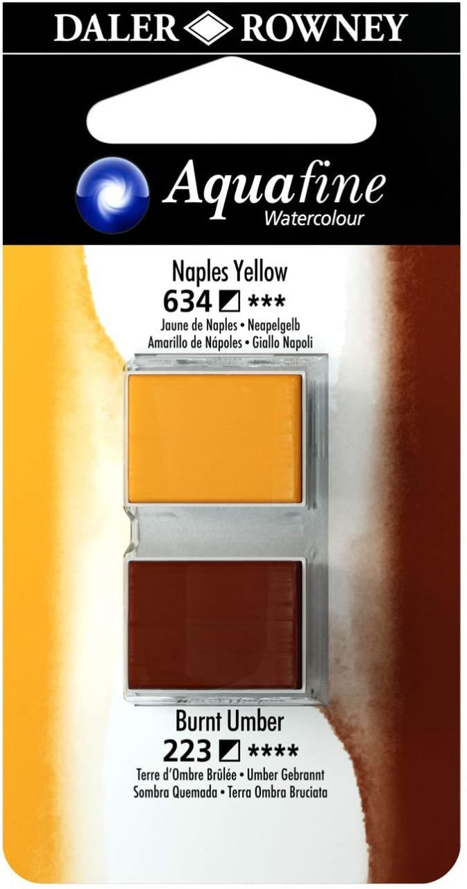 Sulu Boya Tablet 2'li Naples Yellow/Burnt Umber
