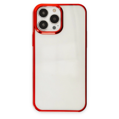 İphone 13 Pro Max Kılıf Element Silikon - Kırmızı