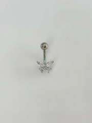 Kelebek Detaylı Göbek Piercing
