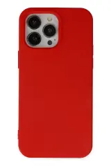 Newface İphone 14 Pro Kılıf Nano İçi Kadife Silikon - Kırmızı