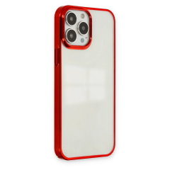 İphone 13 Pro Max Kılıf Element Silikon - Kırmızı