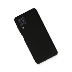 Samsung Galaxy A22 Kılıf Nano İçi Kadife Silikon - Siyah