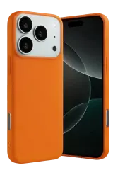 Newface Apple İphone 17 Pro Max Nano İçi Kadife Silikon - Turuncu