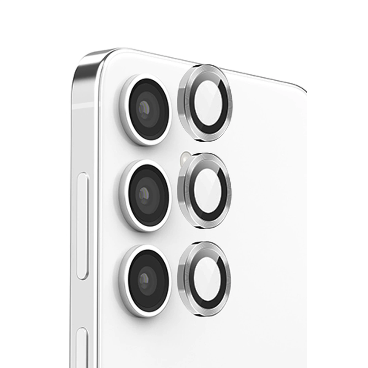 Samsung Galaxy S24 Fe Raze Metal Kamera Lens - Gri