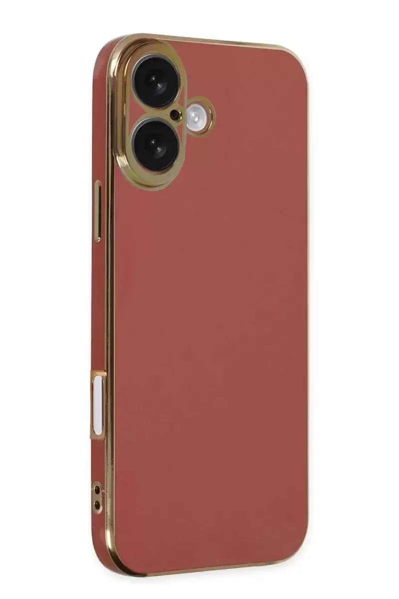 Newface İphone 16 Kılıf Volet Silikon - Kırmızı
