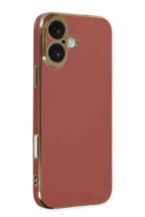 Newface İphone 16 Kılıf Volet Silikon - Kırmızı