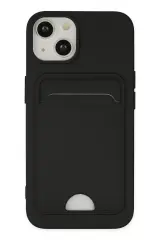Newface İphone 14 Plus Kılıf Kelvin Kartvizitli Silikon - Siyah