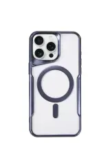 Newface İphone 14 Pro Max Kılıf Boyi Magsafe Silikon Kapak - Lacivert
