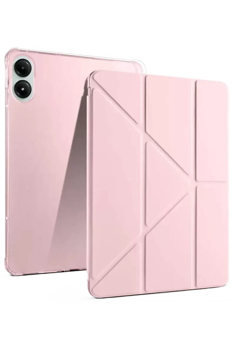 Newface Xiaomi Redmi Pad Pro 12.1 Kılıf Kalemlikli Mars Tablet Kılıfı - Rose Gold