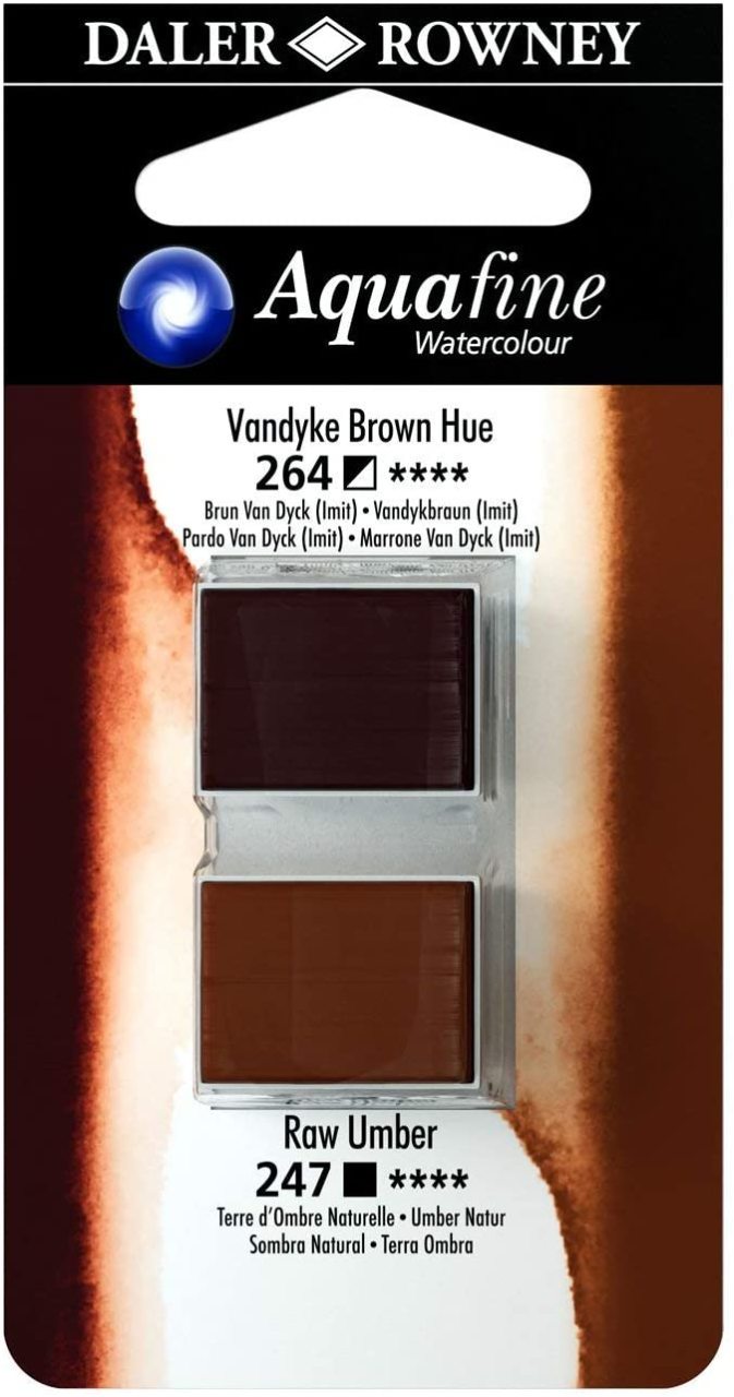 Sulu Boya Tablet 2'li Vandyke Brown Hue/Raw