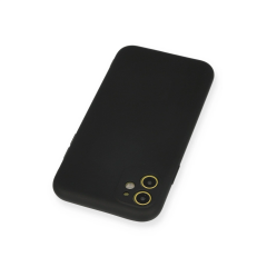 İphone 11 Kılıf Nano İçi Kadife Silikon - Siyah