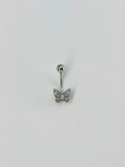 Kelebek Detaylı Göbek Piercing