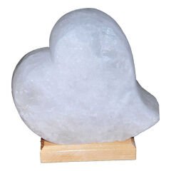 Kalp Şekilli Doğal Kaya Tuzu Lambası Çankırı Kablolu Ampullü Beyaz 2-3 Kg