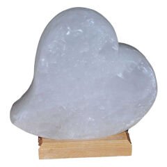 Kalp Şekilli Doğal Kaya Tuzu Lambası Çankırı Kablolu Ampullü Beyaz 2-3 Kg