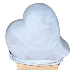Kalp Şekilli Doğal Kaya Tuzu Lambası Çankırı Kablolu Ampullü Beyaz 2-3 Kg