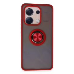 Xiaomi Redmi Note 13 4g Kılıf Montreal Yüzüklü Silikon Kapak - Kırmızı