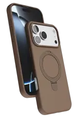 Newface Apple İphone 17 Pro Regal Magsafe Standlı Kapak - Çöl Titanyum
