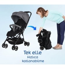 Prego 2035 Alvis Bebek Arabası Gri