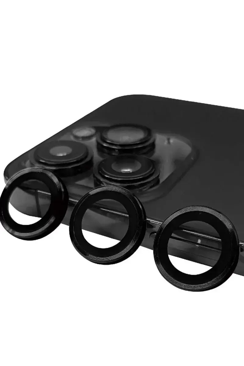 Newface İphone 15 Pro Raze Metal Kamera Lens - Siyah