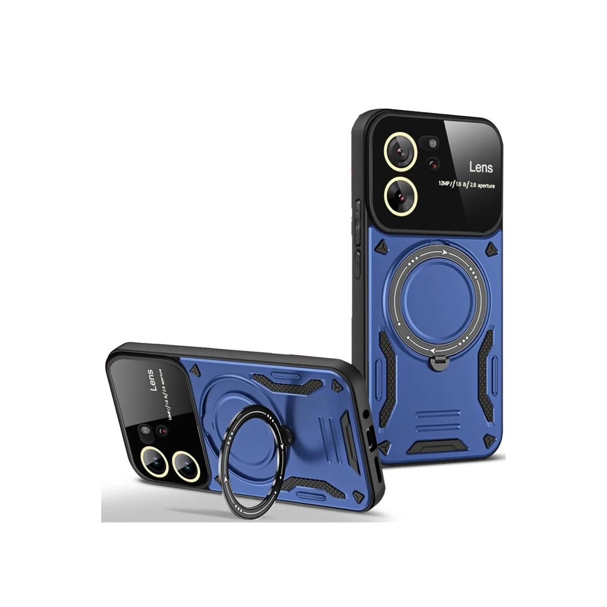 Xiaomi Mi 13t Pro Kılıf Joy Lens Standlı Kapak - Lacivert