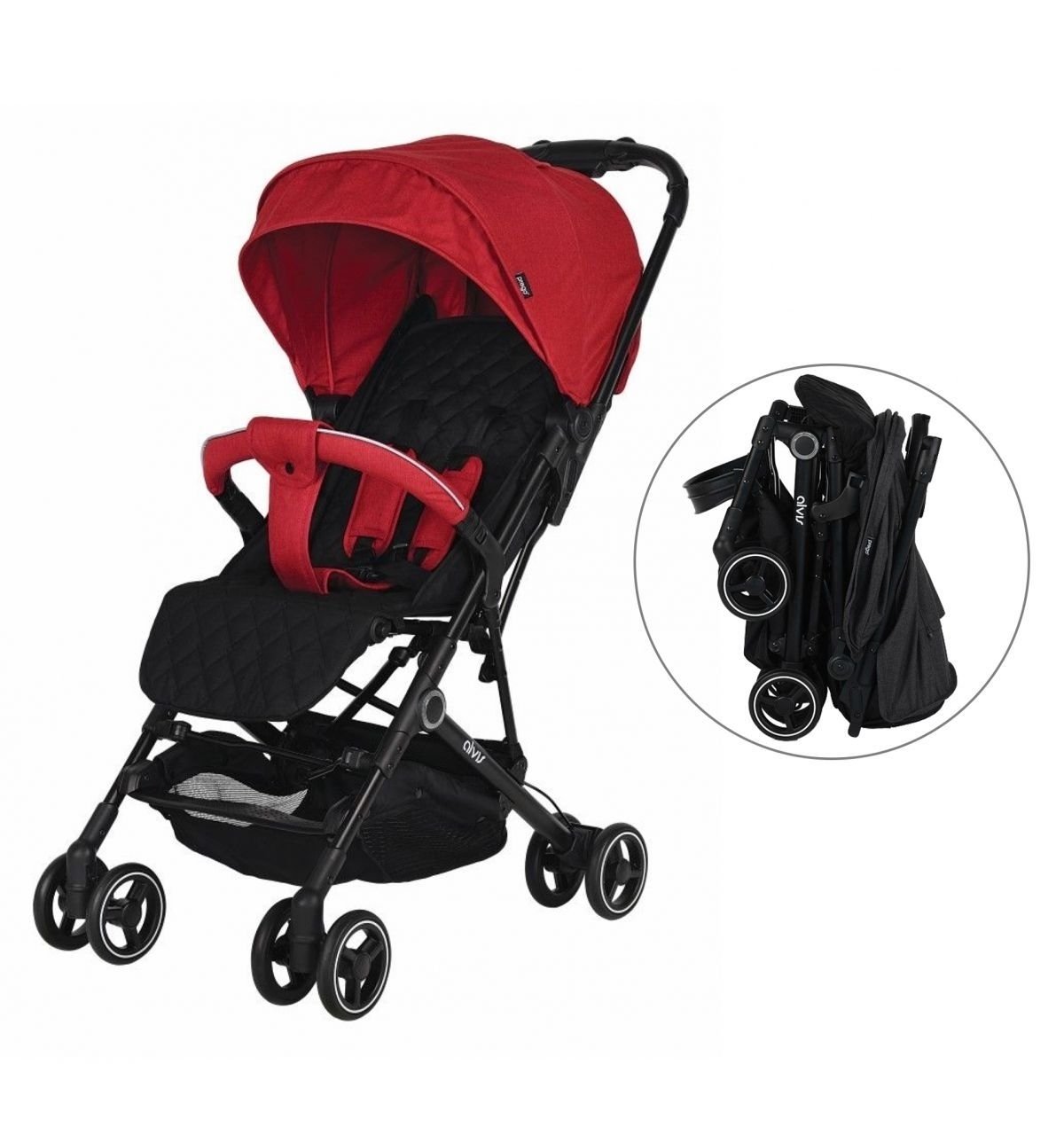 Prego 2035 Alvis Bebek Arabası Kırmızı
