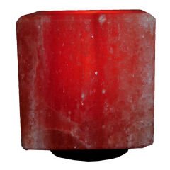 Kare Küp Şekilli Doğal Himalaya Kaya Tuzu Lambası Kablolu Ampullü Pembe 4-5 Kg