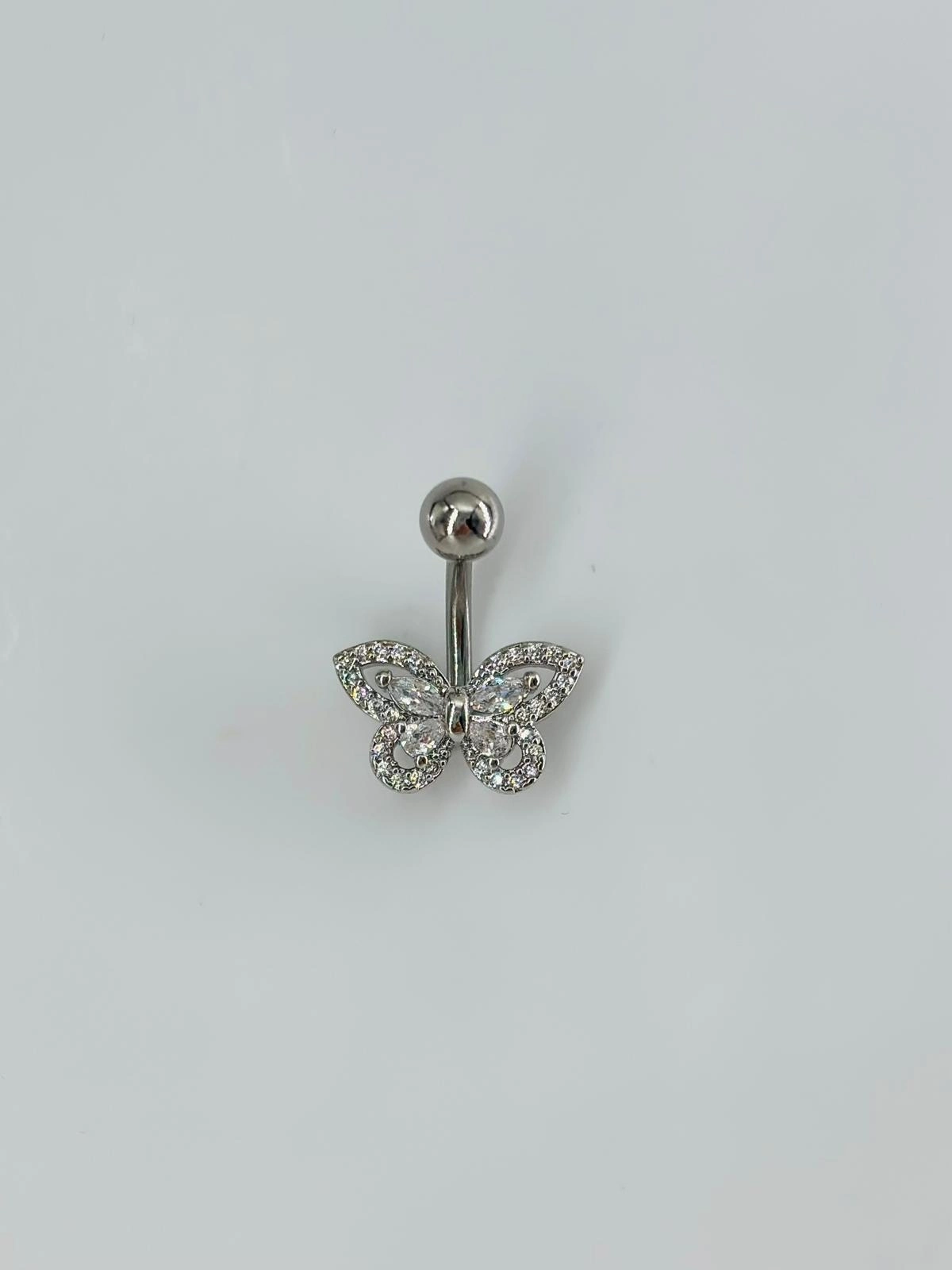 Kelebek Detaylı Göbek Piercing