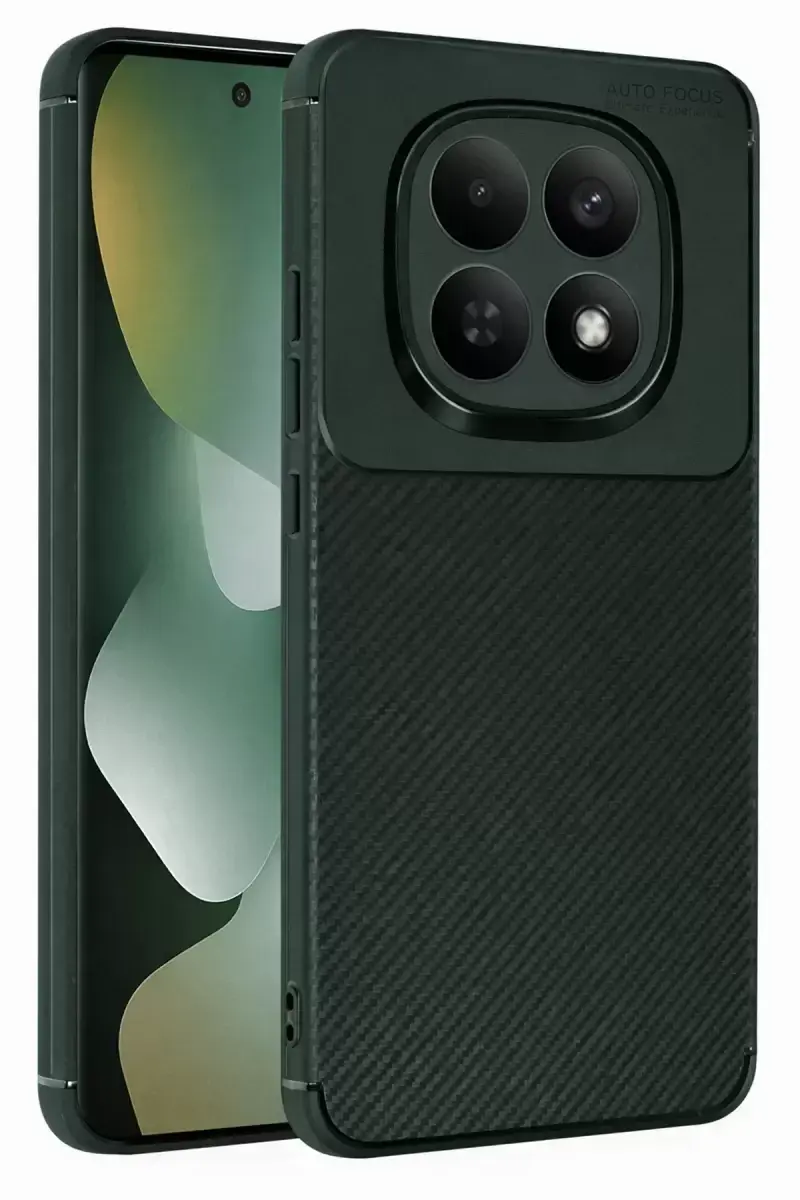 Newface Xiaomi Redmi Note 15 Pro 5g Auto Focus Karbon Kapak - Koyu Yeşil