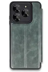 Newface General Mobile Era 30 Kılıf Flip Cover - Koyu Yeşil