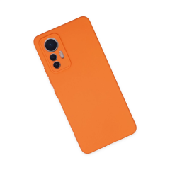 Xiaomi Mi 12 Lite Kılıf Nano İçi Kadife Silikon - Turuncu