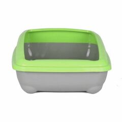 Kedi Tuvalet Kum Kabı 50/37/13.5 cm Açık Yeşil + Kürek Hediye