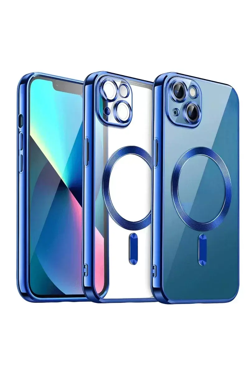 Newface Apple İphone 15 Kılıf Kross Magneticsafe Kapak - Lacivert