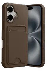 Newface Apple İphone 17 Kelvin Kartvizitli Silikon - Kahverengi