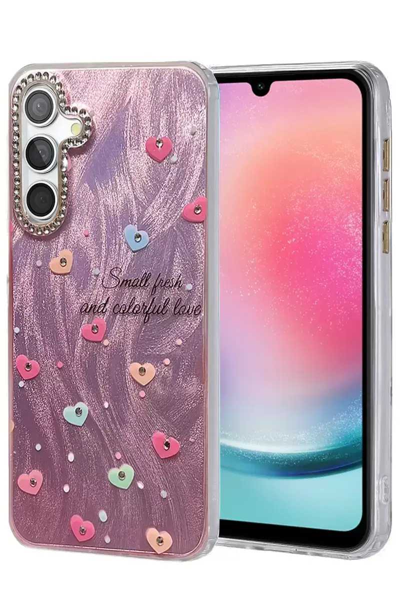 Newface Samsung Galaxy A24 4g Kılıf Blade Aynalı Desenli Kapak - Desen 8